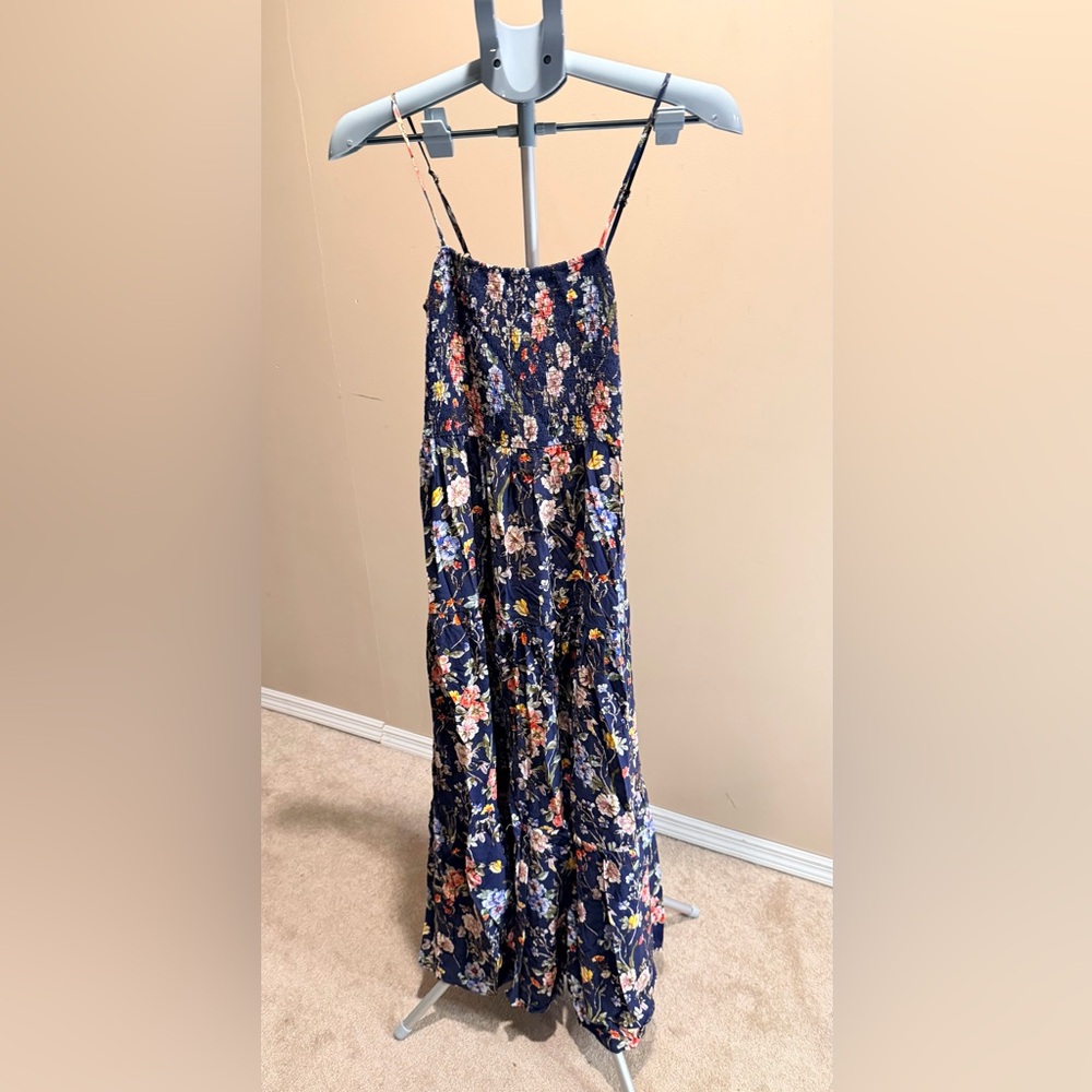 Steve Madden Floral Maxi Dress- Navy and Multicolor